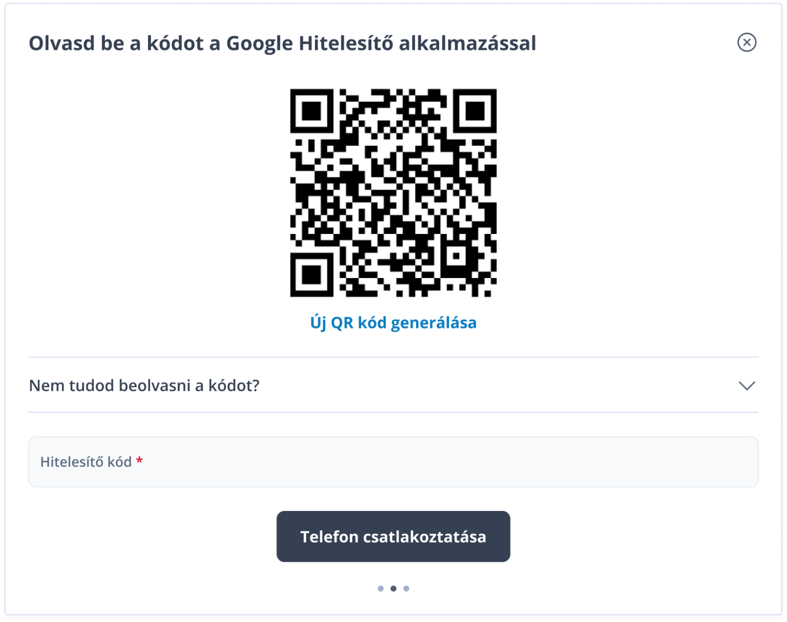 Kétfaktoros azonosítás beállítása
