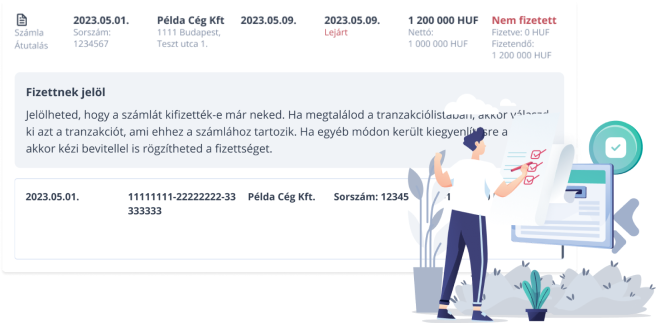 Egy helyről fizethetsz mindent illusztráció